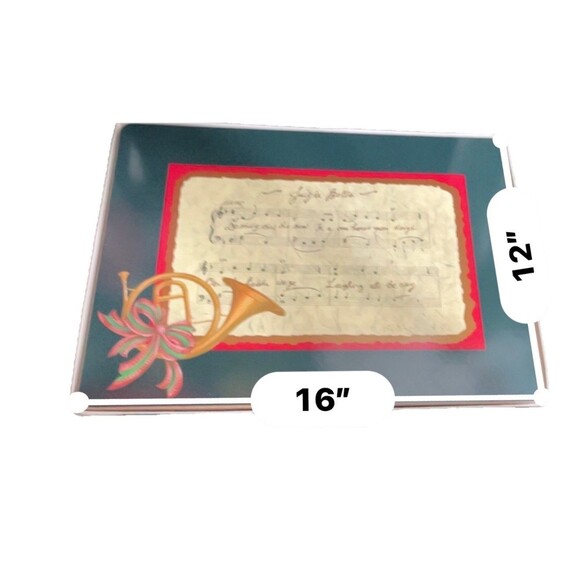 Pimpernel Festive Scroll Christmas Placemats 4 Set Cork Back Holiday Table Mats - Picture 8 of 8